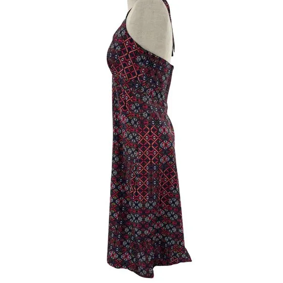 Krimson Klover women’s L‎ Sleeveless Halter Maxi Dress With Geometric Pattern - Picture 3 of 9